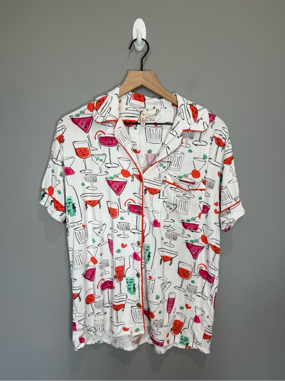 Lyrebird x‎ Phthalo Ruth Cocktail Print Modal Pajama Top XS